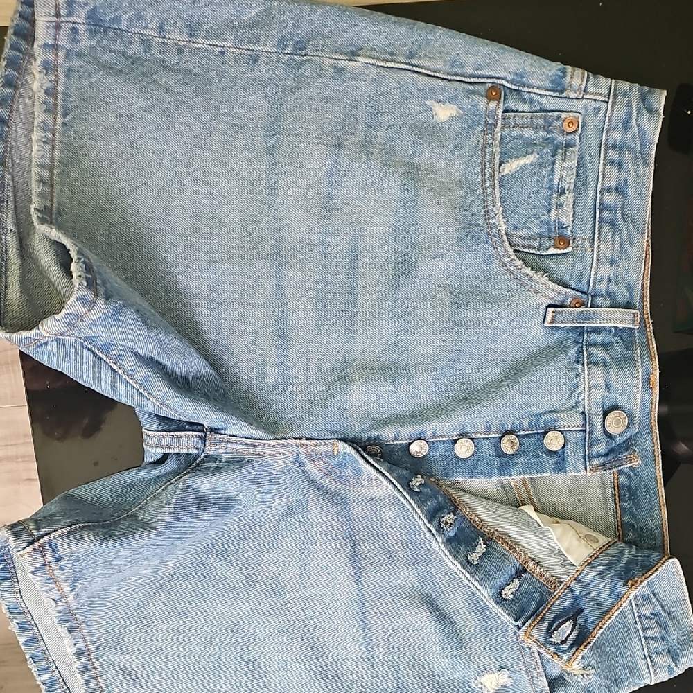 Levi's Light Blue Jean Shorts